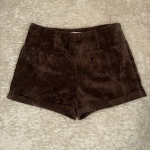 Stella Dark Brown Suede Shorts